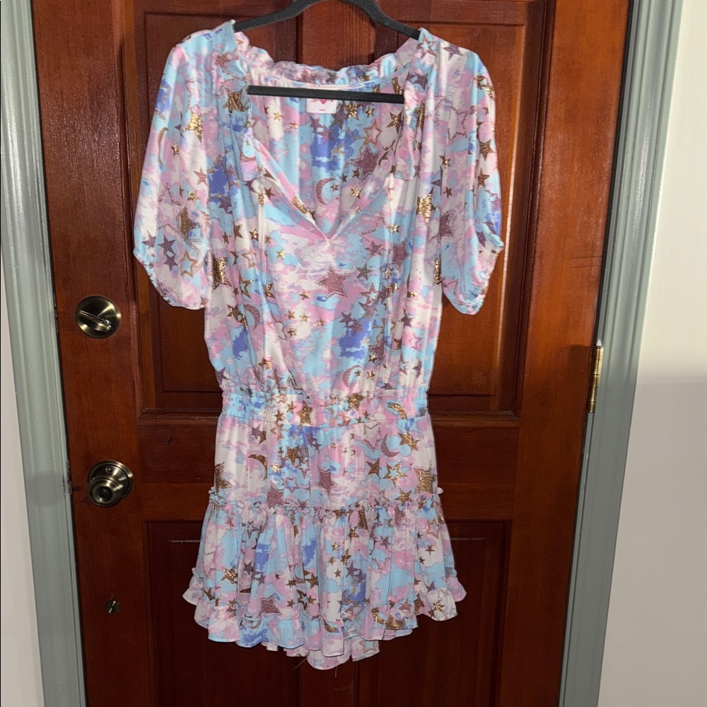 Buddy Love Pastel Star Print Mini Dress